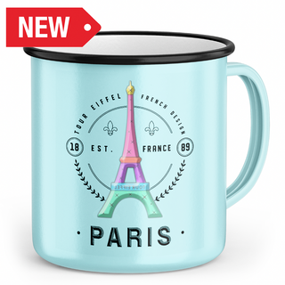 MUG098 - MUG PLAQUE TOUR EIFFEL BBR BLEU #8910