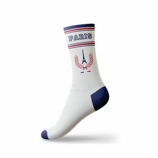 CHAUSS028 - CHAUSSETTES SPORT ECRU BLEU PARIS #7791