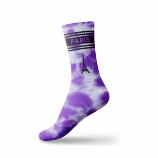 CHAUSS059 - CHAUSSETTES PARIS TIE DYE VIOLET #8200