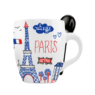 MUG078 - MINI MUG SPOON PARIS NAIF