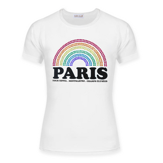 TSH014 - T SHIRT WHITE RAINBOW #7326