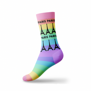 CHAUSS070 - CHAUSSETTES LOVE RAINBOW PASTEL PARIS #8460