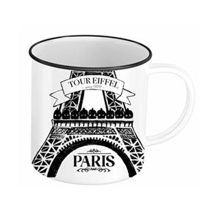 MUG073 - MUG RETRO PM TOUR EIFFEL BLANC #7043