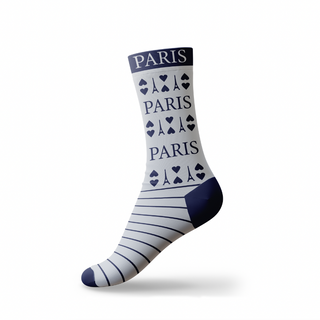 CHAUSS014 - CHAUSSETTES DOUBLE CŒUR GRIS PARIS #7654 