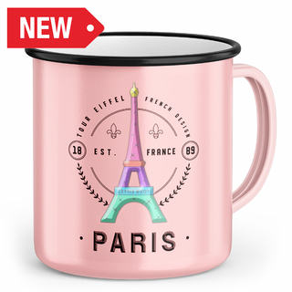 MUG097 - MUG PLAQUE TOUR EIFFEL BBR ROSE #8910