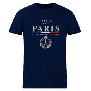 TSH017 - T SHIRT MARINE PARIS CROWN BRODE