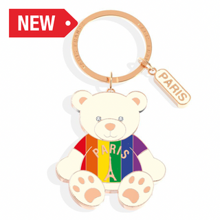 PCC109 - PORTECLE TEDDY PARIS CREAM RAINBOW #8569