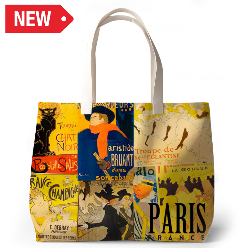 SAC028 - SAC JACQUARD PARIS IMPRESSIONISTE AFFICHE VSN #8767