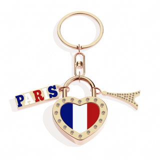 PCC075 - PORTECLE PARIS COEUR TRICOLOR #7418