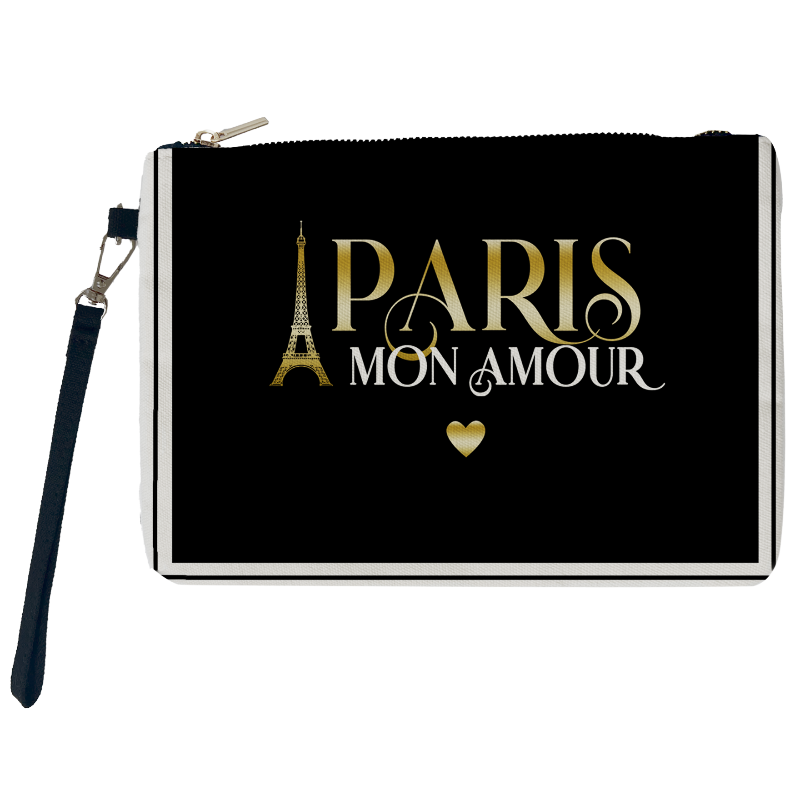 POCH006 - POCHETTE PARIS MON AMOUR NOIR #0340