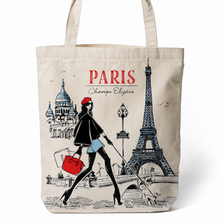 TOT013 - PARIS TOTE BAG FASHION B VSN #7111