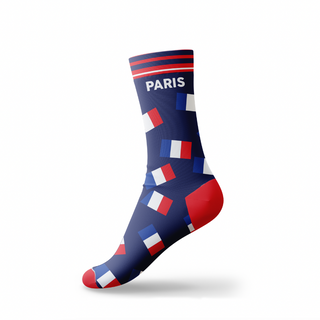 CHAUSS016 - CHAUSSETTES DRAPEAU MARINE PARIS #7678 