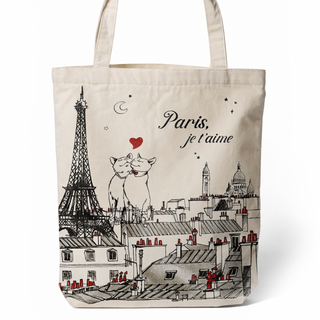 TOT002 - TOTE BAG CHAT TOIT PARIS #6916