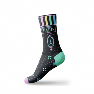 CHAUSS026 - CHAUSSETTES BISTROT CHIC MULTICOLOR PARIS #7777