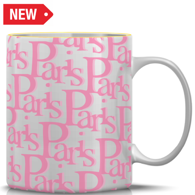 MUG111 - MUG STANDARD PARIS TYPO ROSE #9207