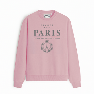 SWT032 - SWEAT RAS DU COU CROWN PINK #7456