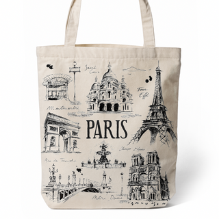 TOT015 - PARIS TOTE BAG ENCRE VSN #7081