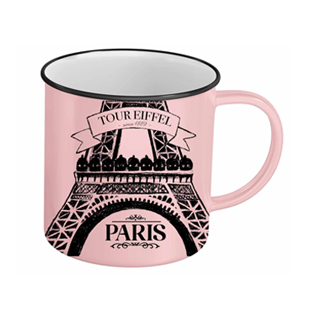 MUG076 - MUG RETRO PM TOUR EIFFEL ROSE #7043
