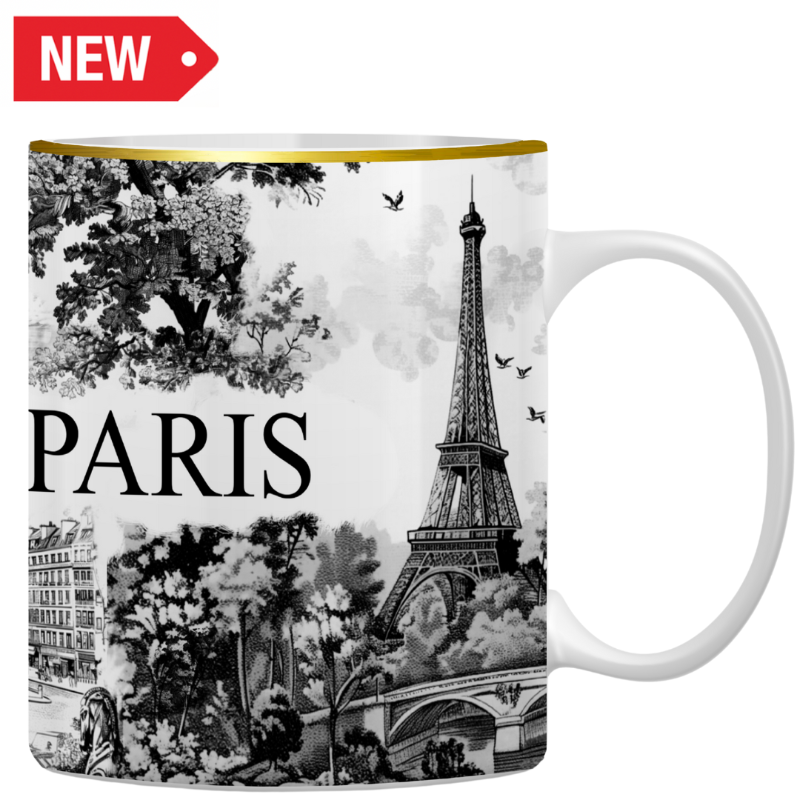 MUG105 - MUG STANDARD TOILE DE JOUY NOIR #9191