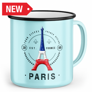 MUG094 - MUG PLAQUE TOUR EIFFEL BBR BLEU #8903