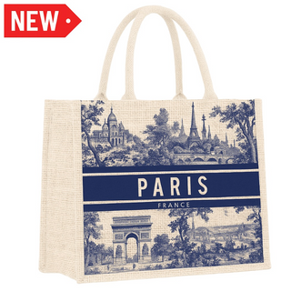 SAC047 - ECO BAG PARIS TOILE DE JOUY BLEU #9580