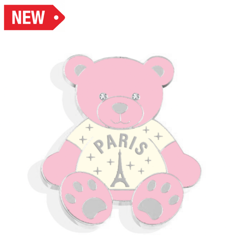 MAG058 - MAGNET TEDDY PARIS PINK #9139