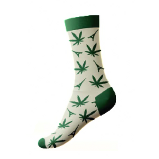 CHAUSS073 - CHAUSSETTES PARIS WEED ECRU #8781