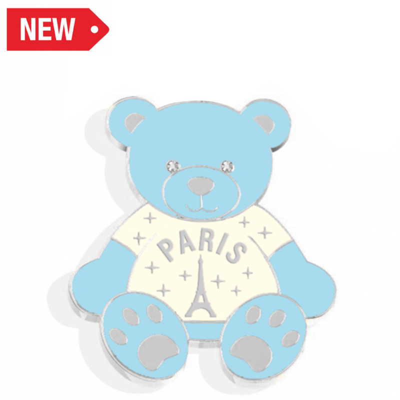 MAG059 - MAGNET TEDDY PARIS LIGHT BLUE #9139
