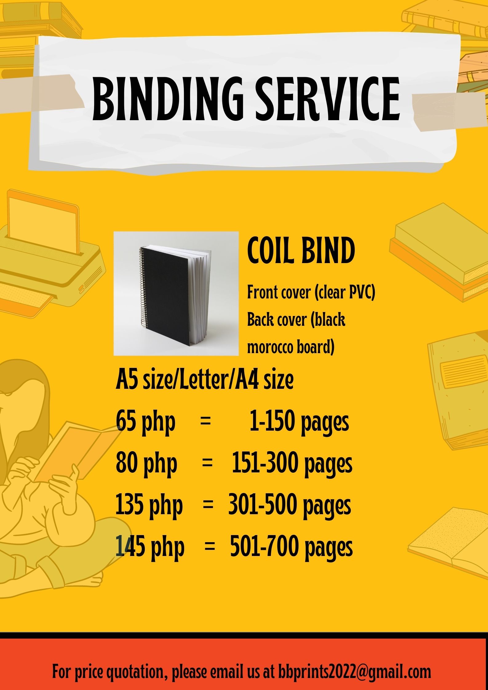 COIL BIND - a5 size / letter size / a4 size Main Image