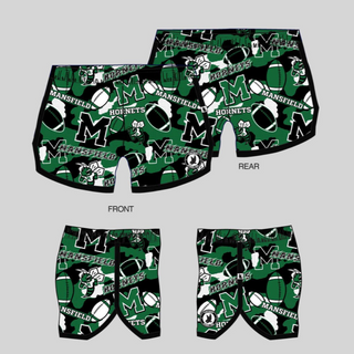 Girls & Women's Shorts-MANSFIELD FOOTBALL DESIGN