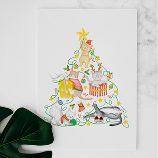 Carte Chats de Noël