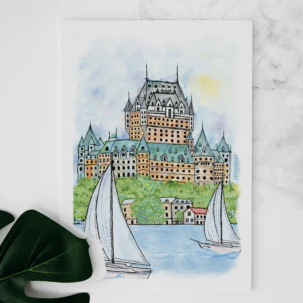 Carte Château vu du Saint-Laurent