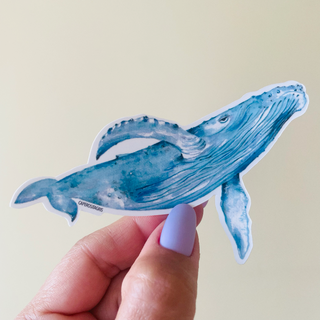 Sticker Baleine bleue