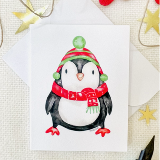 Carte mini : Pingouin - Noël