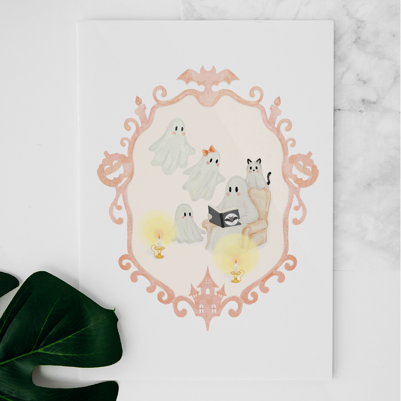 Carte Portrait familial fantômes