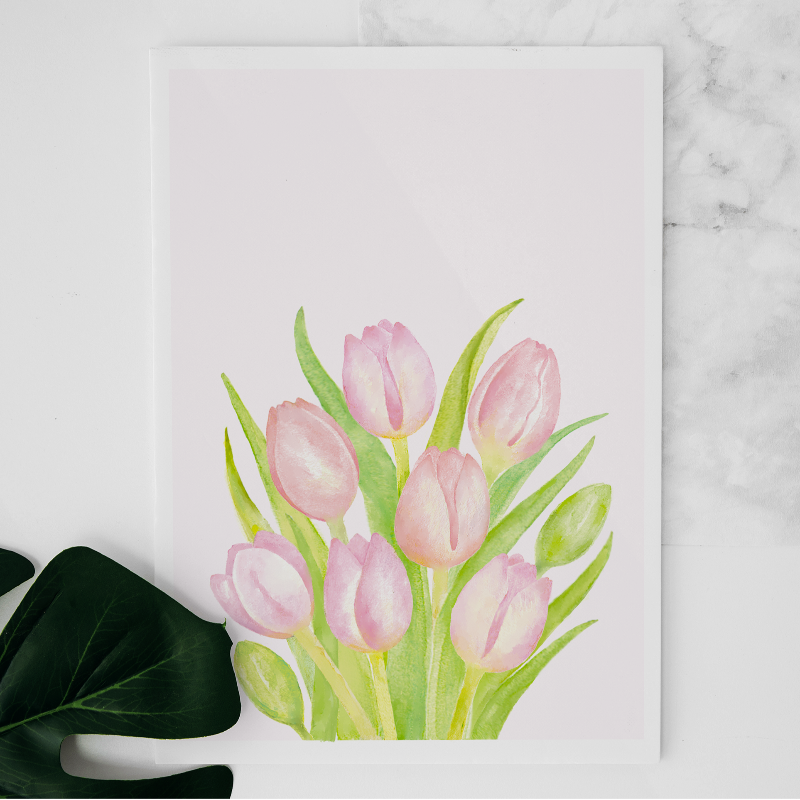 Carte Bouquet de tulipes