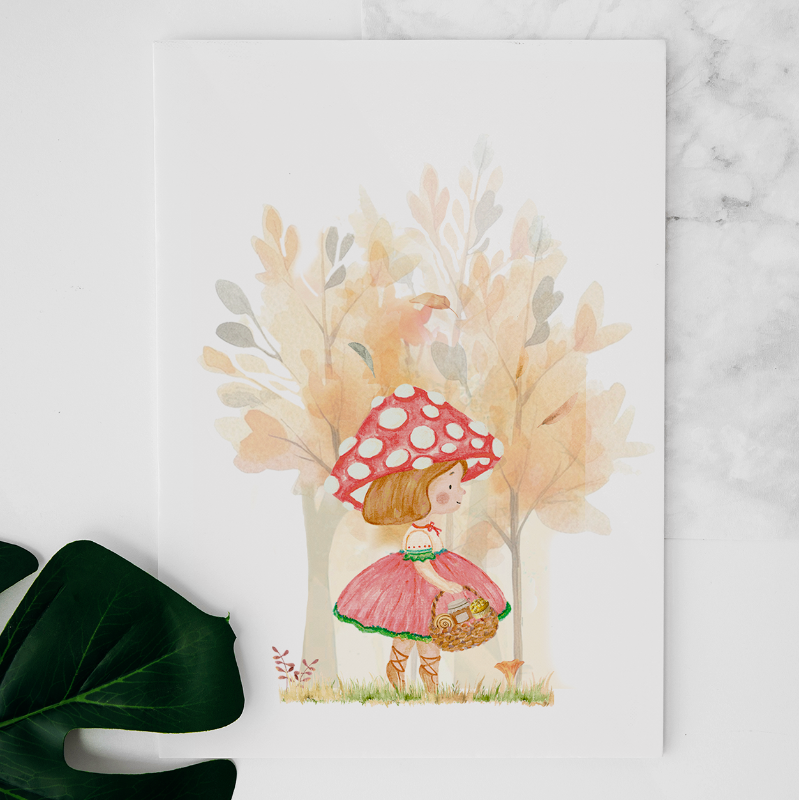 Carte Fée Champignon