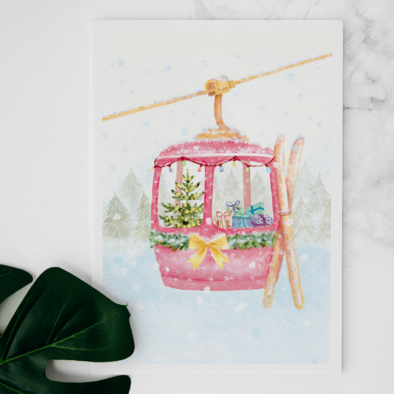 Carte Gondole de Noël