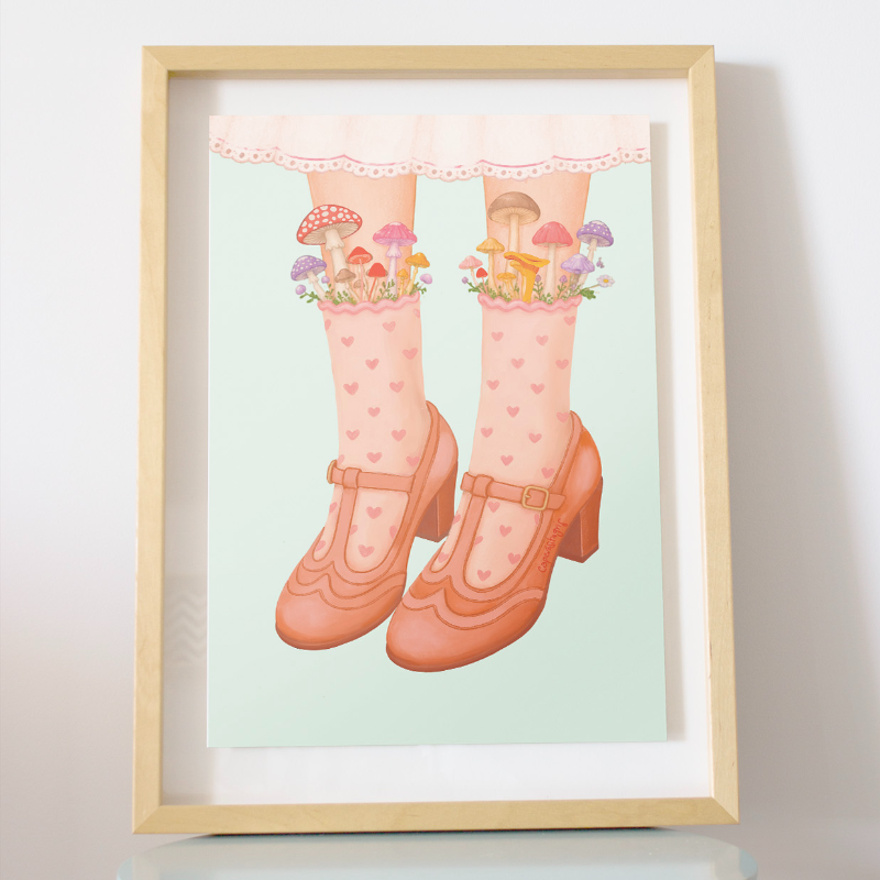  Affichette Les chaussures rouges