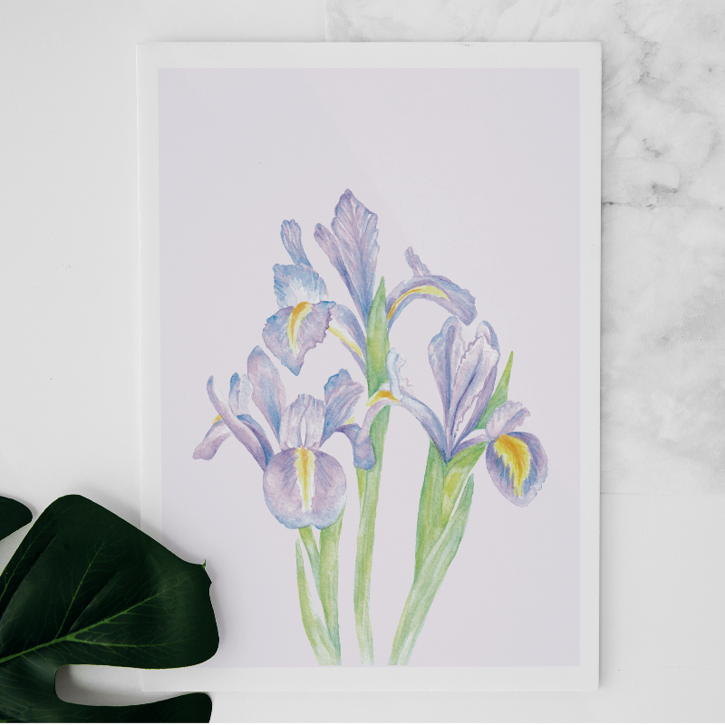 Carte Bouquet d'iris