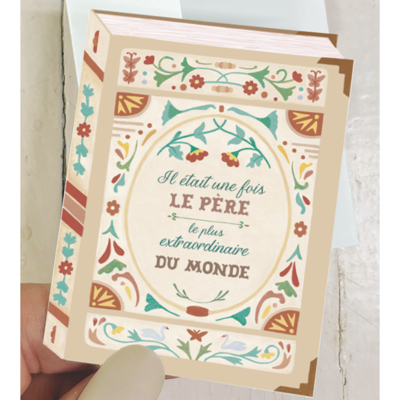 Carte mini livre père