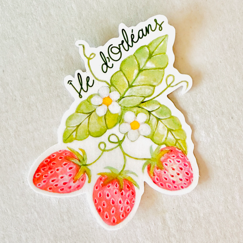 Sticker Fraises de l'île d'Orléans