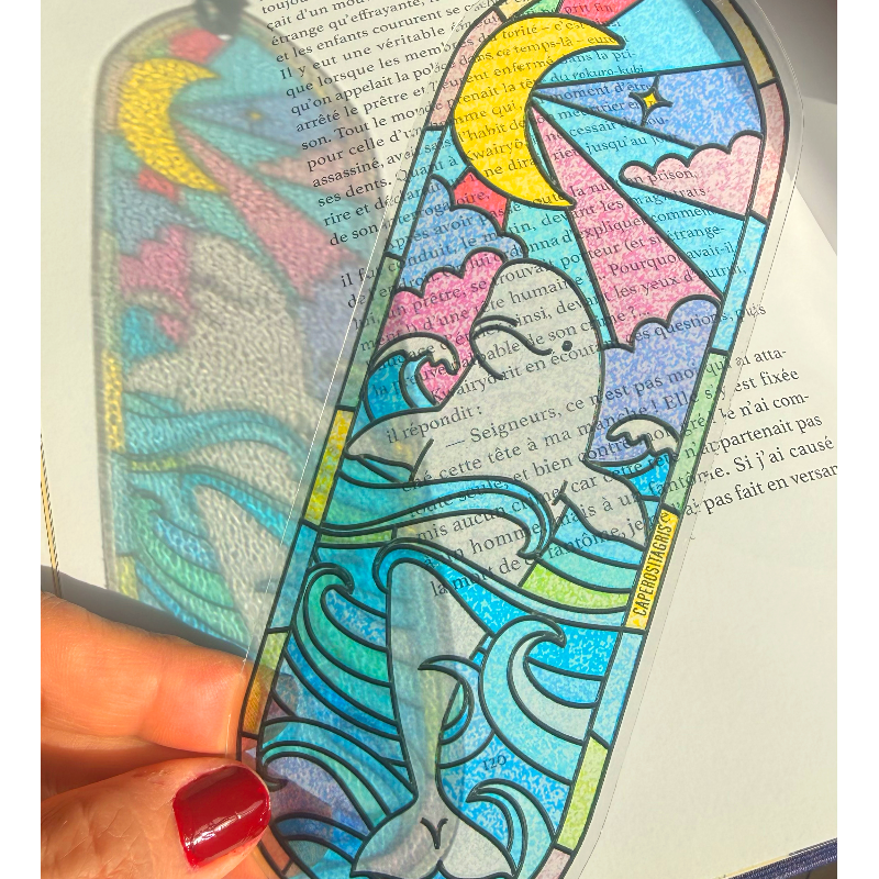 Marque-page transparent - Béluga