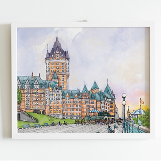  Affichette Le Château depuis la Terrasse Dufferin