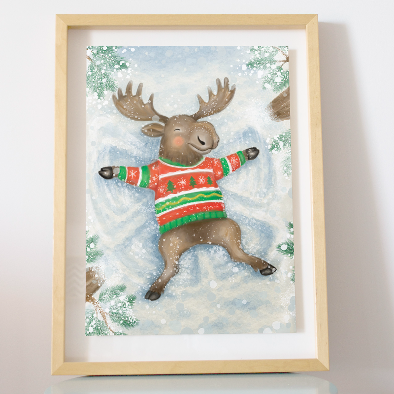  Affichette L'ange de neige