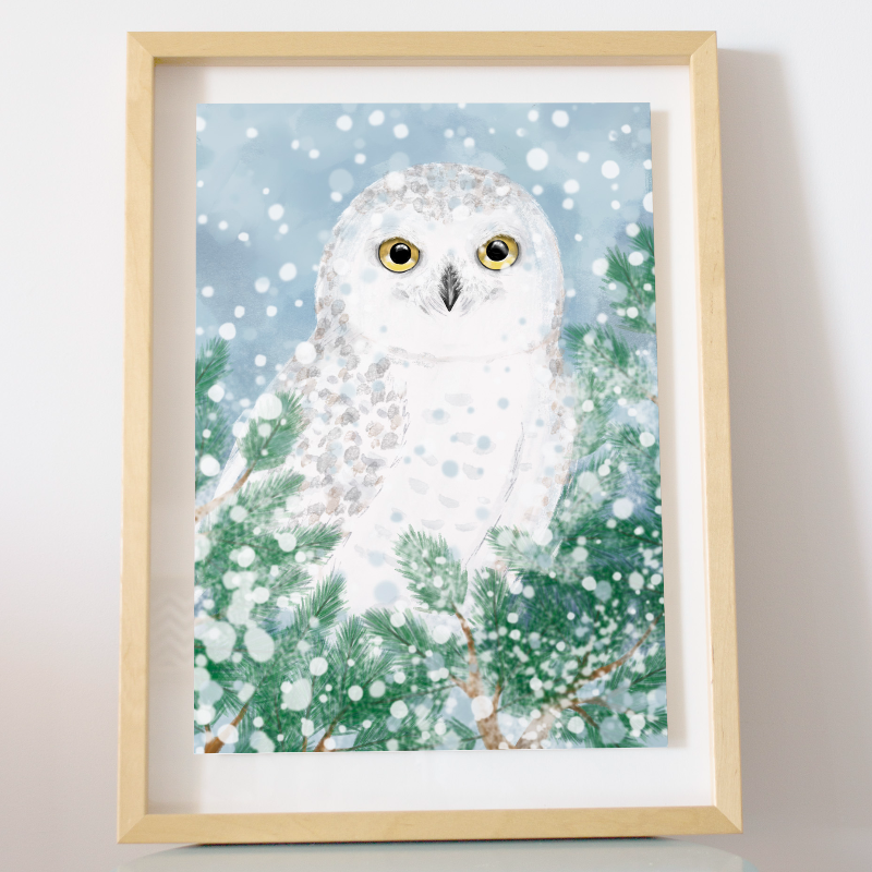  Affichette Harfang des neiges