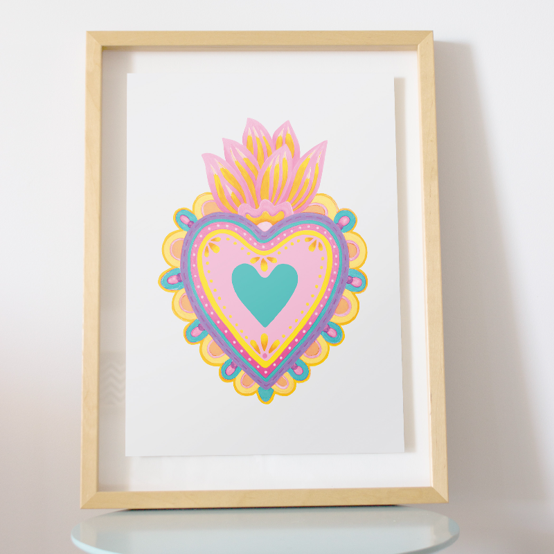 Affichette Milagritos flammes