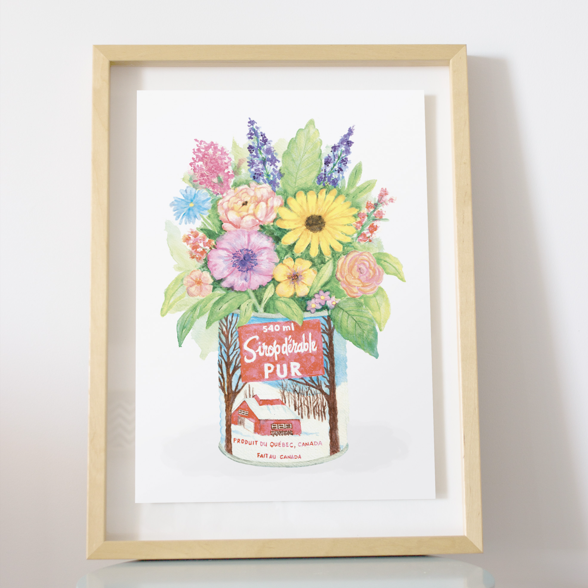  Affichette Bouquet en can Sirop