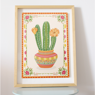  Affichette Cactus fleuri