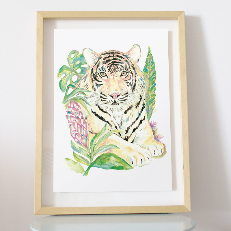  Affichette Tigre africain